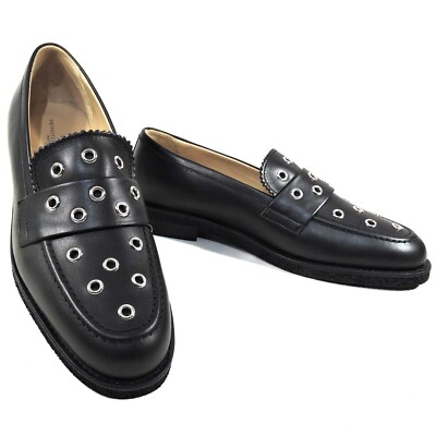 PRINCIPE DI BOLOGNA   WOMEN'S BLACK SOFT LEATHER COMFORT LOAFERS 37 SIZE