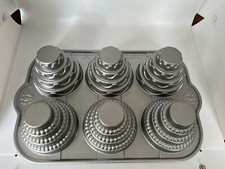 Nordic Ware Tiered Cakelet Pan 6 cups 1.4 L Cast Aluminum Made In The USA.