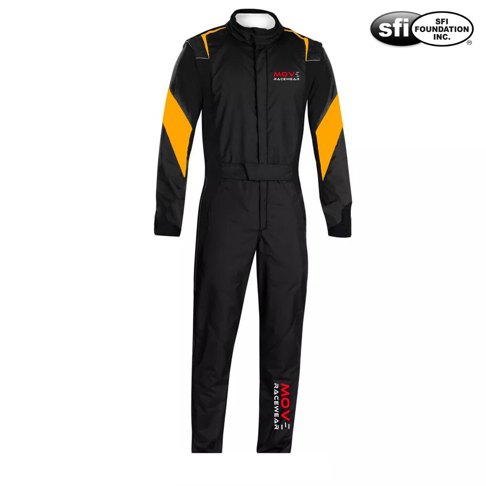 Move Extra-Light MR-80 SFI 3.2A/5 Double Layer Nomex Car Track Race Suit Orange