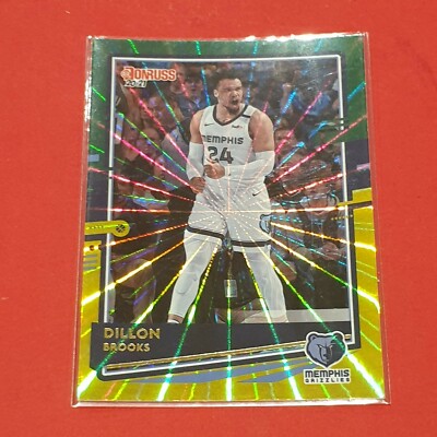 2020-21 Donruss Dillon Brooks Green Laser Parallel card - Memphis Grizzlies
