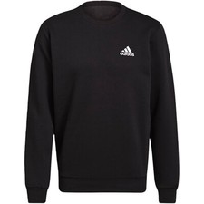 Adidas Essentials Fleece Cozy Sweatshirt Black White Men's Size X-Large