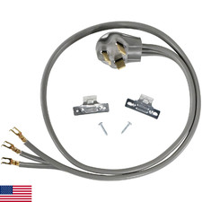 Certified Appliance Accessories 30-Amp Appliance Power Cord, 3 Prong Dryer Cord,