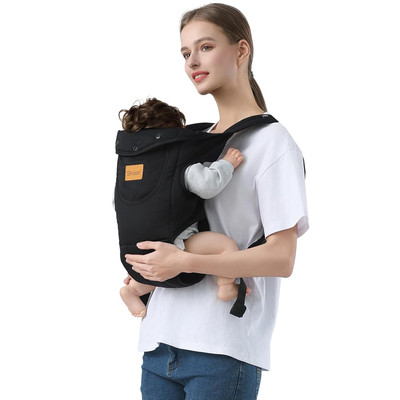 Baby Carrier Newborn to Toddler 7-30 Lbs Adjustable Shoulder Strap Chest Black