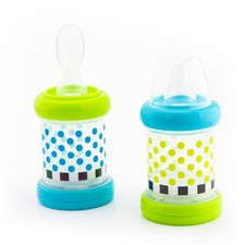 Sassy Baby Food Nurser – 4+ Months Set of 2- 2 Count (Pack 1), Green/Blue