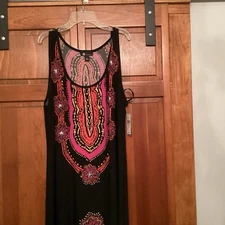 AB Studio Maxi  Sleeveless Colorful Dress XL