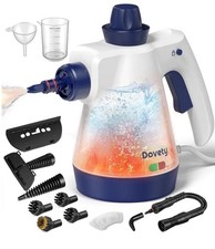 Pressure hand steam cleaner for the home with 12 accessories.