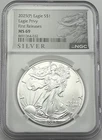 2025 (P) $1 American Silver Eagle w/ Eagle Privy Mark First Releases NGC MS69