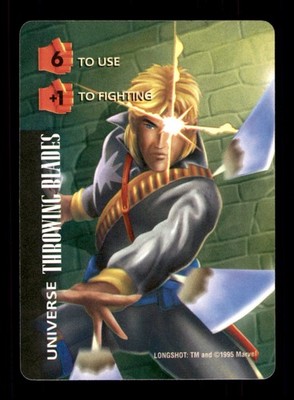 Longshot 1995 Marvel Over Power Universe Throwing Blades TCG CCG