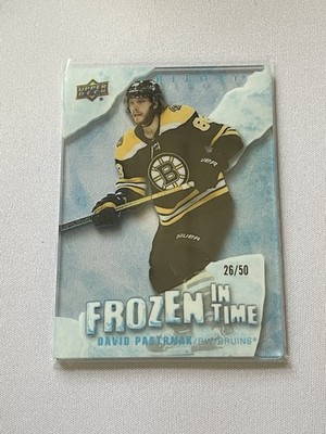 2022-23 Upper Deck Trilogy - Frozen in Time David Pastrnak #FT-DP Blue Frost /50