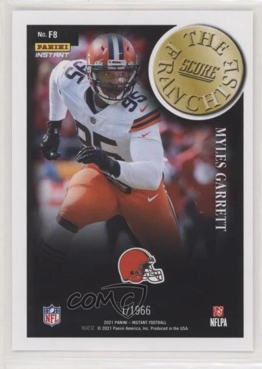 2021 Panini Instant NFL Score The Franchise /1966 Myles Garrett #F8 - Image 2 of 2