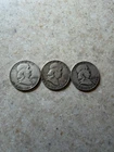 Franklin Half Dollar 50c Lot of 3
