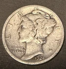 1924-D 10Cent Mercury Dime- 90% Silver CoinSnap Rated VF(Very Fine)