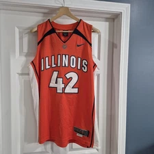 Vtg Illinois Fighting Illini Jersey Mens Large #42 Brian Randle Nike Elite Y2K