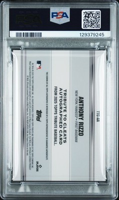 2025 TOPPS TRIBUTE TRIBUTE TO CLEATS AUTOS #TTCAR ANTHONY RIZZO 35