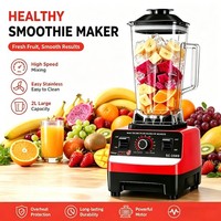 Commercial Food Blender 4500W Juicer Mixer Crusher Processor 2L 600ml UK