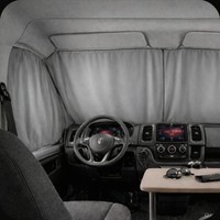 Frontscheibe VorhäNge FüR Citroen Jumper Peugeot Boxer Camping Gardinen Grau