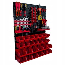 Tool Board 57x78cm | 26 Bins | Wall Organizer | Workshop Garage Storage