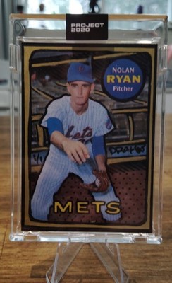 2020 Topps Project 2020 - 1969 Topps Nolan Ryan #87 1/1 GOLD/BLACK, Artist Auto