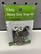Snap Fasteners 5/8" Heavy Duty Kit, 8 Sets with Tools, Nickel 8 Count