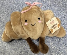 Viral B&M Brunch Club Croissant Bow Doorstop Kawaii Jellycat Inspired Plush BN