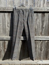 Vintage 70s Kmart Plaid Pants Cuffed Flare Bell Bottoms NWT 36W 33Long Groovy  