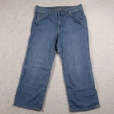 Jag Jeans Pants Womens 16 Stretch Denim Straight Mid Rise Classic Casual Capri