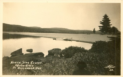 #ad #ad CanadaOntarioPt. AlexanderOttawa River North Star Resort RPPC Postcard 1920N $9.95