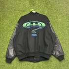 Vintage 90s Batman Forever Varsity Jacket Mens Large Movie Promo Cast & Crew