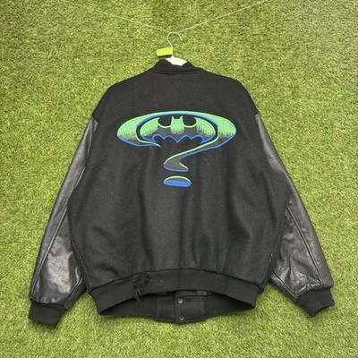 Vintage 90s Batman Forever Varsity Jacket Mens Large Movie Promo