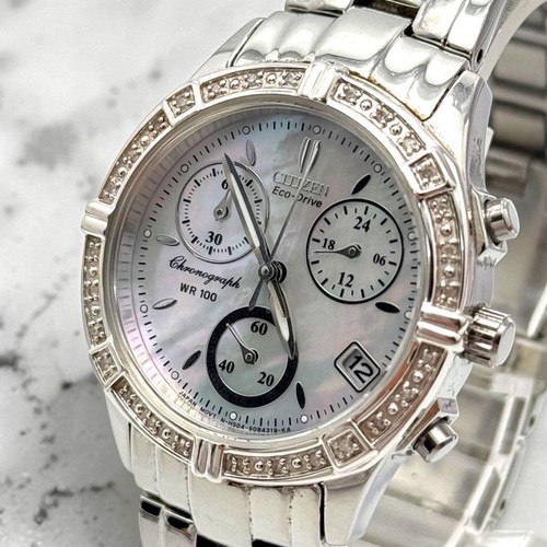 item working Citizen Eco Drive solar chronograph shell