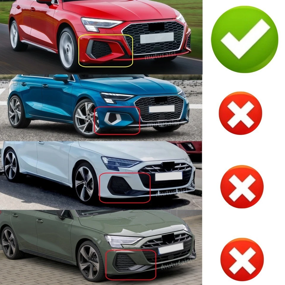 Para AUDI S3 A3 S-Line IV 8Y 2020-2023 Kit de separador de labios delanteros - Imagen 2 de 4