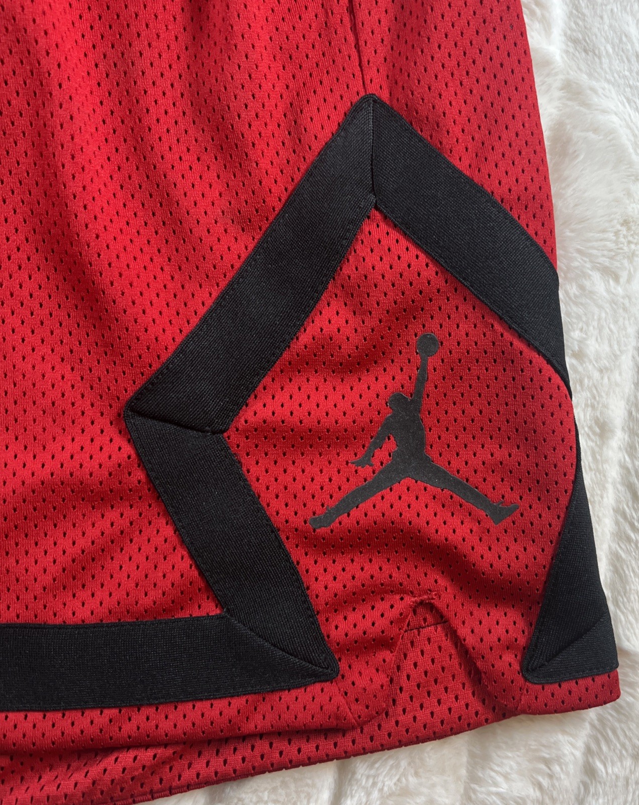 Nike Air Jordan Red Black Basketball Shorts Men Sz XXL Jumpman