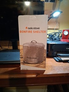 Solo Stove Bonfire Shelter Protective Fire Pit Cover for Round Fire Pit Grey 