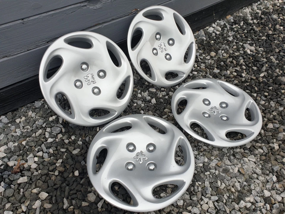 Brand New Set of Genuine Peugeot 206 14" Wheel Trims Hub Caps x4 306 Florida - Image 4 of 4