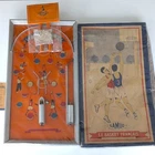 ANTIQUE FRENCH BASKETBALL TOY SAMUD CIRCA 1950 PINBALL COMPLETE BOX RULER ETC