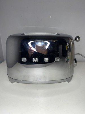 Smeg TSF01SSUK 2-Scheiben Toaster extra breite Schlitze Retro verchromt funktioniert