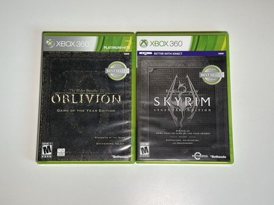 Oblivion Game Of The Year + Skyrim Legendary Edition CIB COMPLETE & TESTED