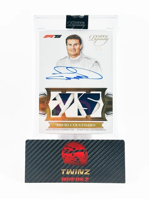 2025 Topps F1 Dynasty David Coulthard Vertical 75th Gold 1/1 *Race Worn Patch*