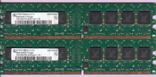 2GB 2x1GB PC2-4200 DDR2-533 INFINEON HYS64T128020HU-3.7-A Desktop RAM SPEICHER KIT - Bild 4 von 5