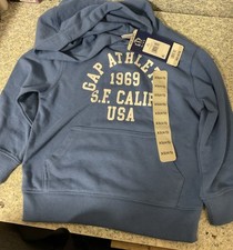    Gap Kids Hooded Sweatshirt Hoodie Unisex Girls Boys XSmall 4/5 Dutch Blue   