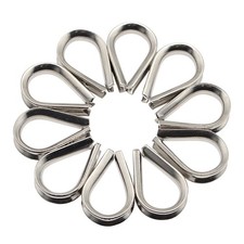 10PCS Stainless Steel Wire Rope Sleeve Chicken Core Ring for Traction Binding 9.16 per metre