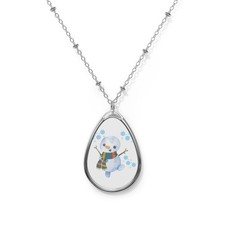 Dancing Snowman Necklace   Winter Jewelry, Christmas Gift, Holiday Accessories