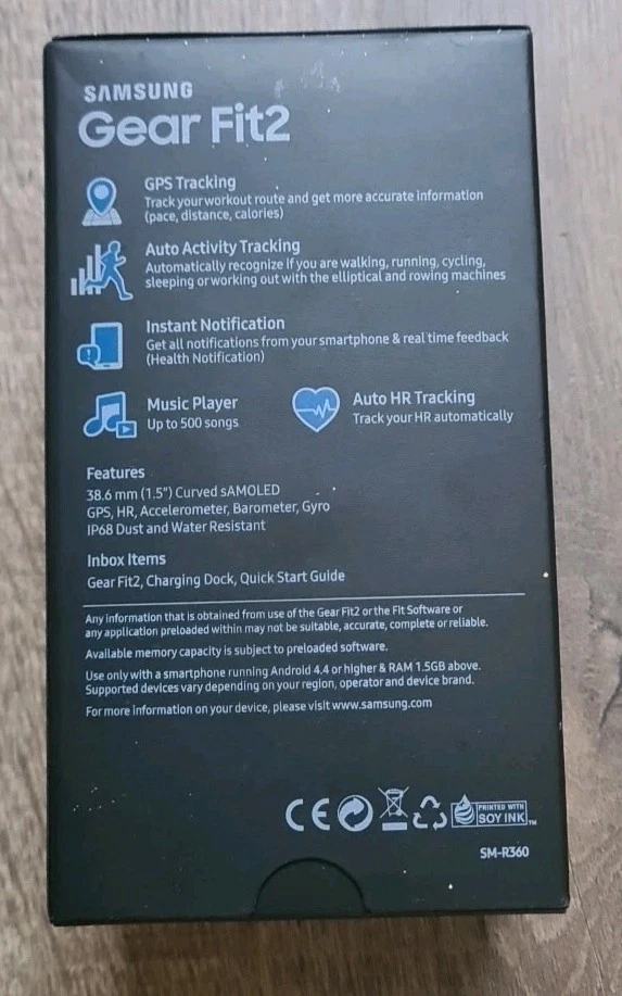 Samsung Gear Fit2 SM-R360 GPS Band - Black *NEW UNOPENED* - Image 4 of 4