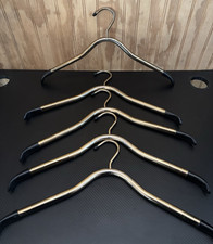 Vintage MCM Lee Rowan 24 K Gold Plated Clothes Hangers Heavy Duty Set Of 5 READ