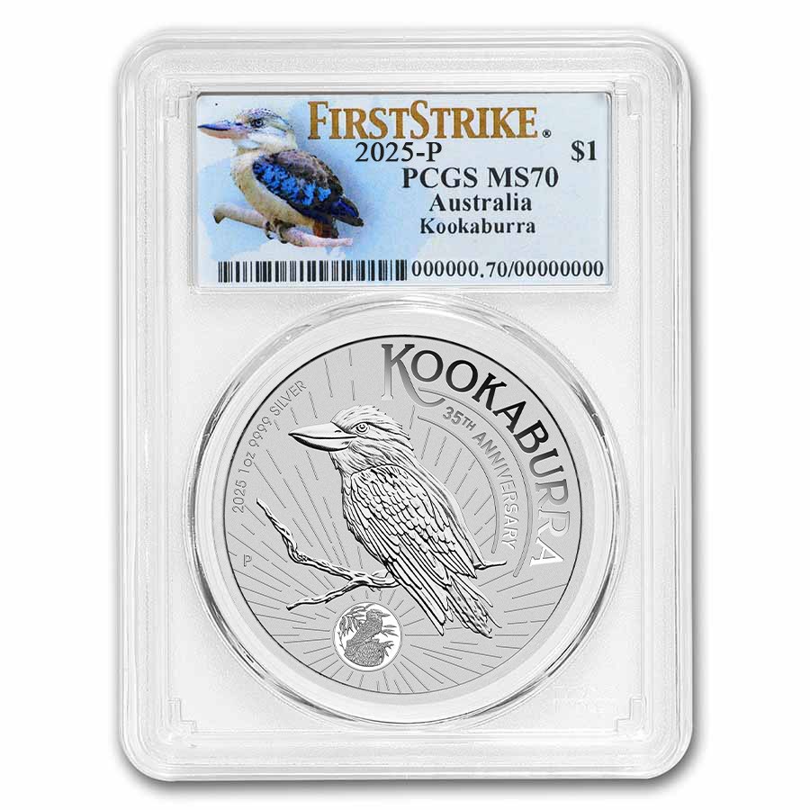 2025 Australia 1 oz Silver Kookaburra MS-70 PCGS (FS, Kook