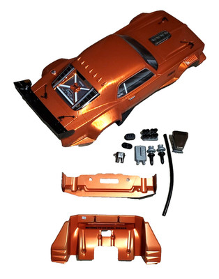 Arrma FELONY 6s - Body Shell Orange Resto-Mod muscle Street Bash ARA7617V2