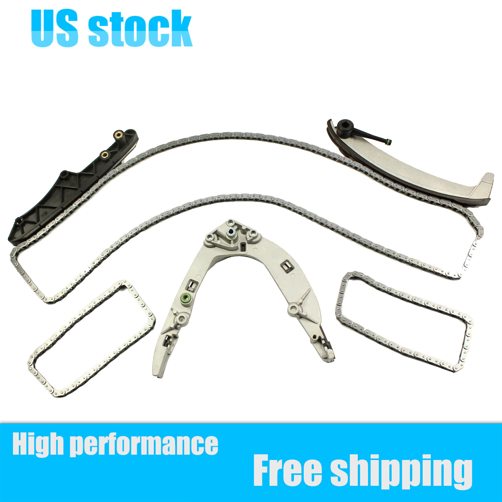 3*Timing Chains +3*Timing Chain guide Fits BMW E38 E39 540 E53 V8 4.4 M62 ROVER