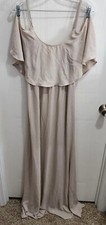 NWT Show Me Your Mumu Caitlin Ruffle Maxi Dress Women's Size Medium Beige