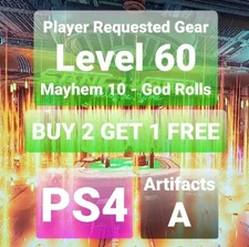 (A) Borderlands 3 PS4 - Scaled to Level 72 Mayhem 10 - Artifact God Rolls