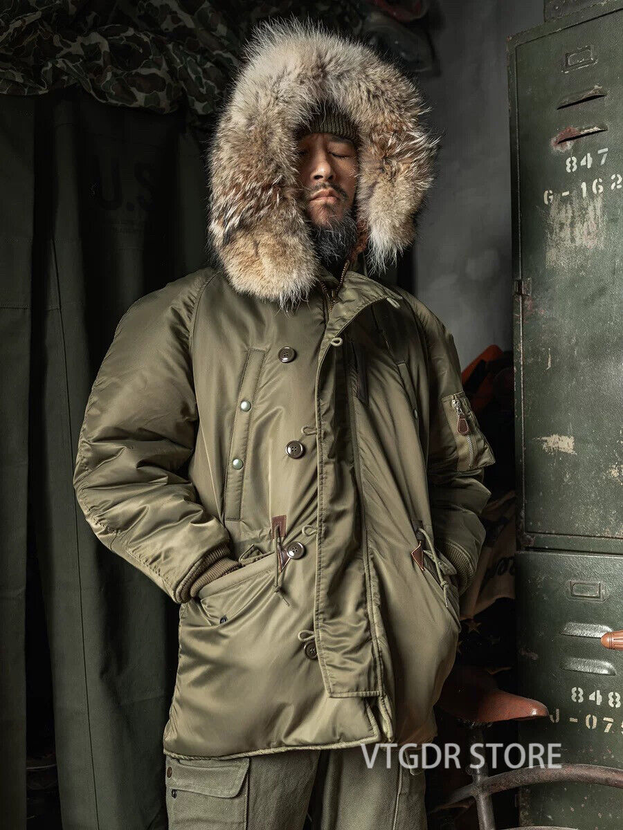 Rugged Bronson N-3B Snorkel Parka Yellow Green Winter Wool Insulated Overcoat Rugged Bronson N-3B Snorkel Parka Yellow Green Winter Wool Insulated Overcoat